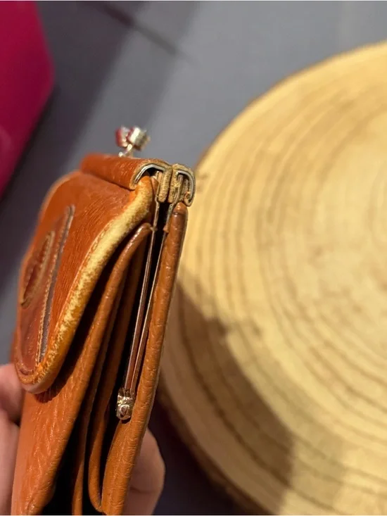 Dooney & Bourke Vintage Brown Leather Wallet Checkbook AS IS - Picture 8 of 11